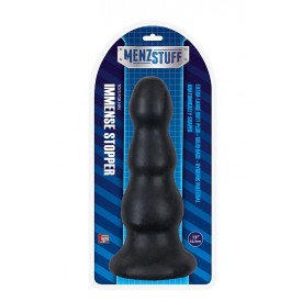 Гигантская чёрная анальная ёлочка MENZSTUFF IMMENSE STOPPER - 32,5 см.