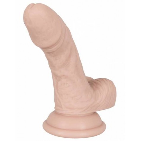 Телесный фаллоимитатор Silicone Dildo Size S - 15 см.