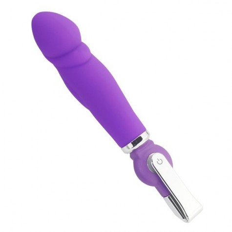 Фиолетовый вибратор ALICE 20-Function Penis Vibe - 17,5 см.